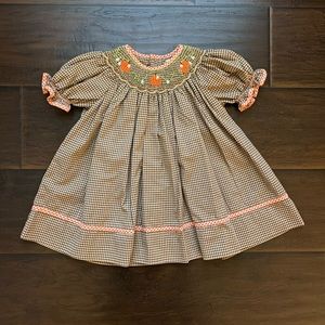 Petit Ami Smocked Dress (Pumpkins)